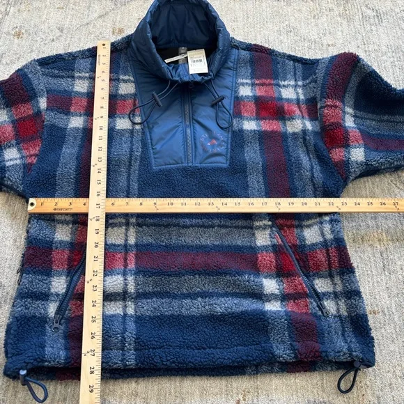 Adidas by Stella McCartney Blue and Red Plaid Jacket - Picture 6 of 8